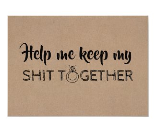 Help me keep my shit together. Will you be my Maid of Honour Card