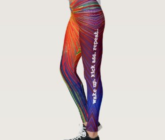 Wake Up. Kick Ass. Leggings.